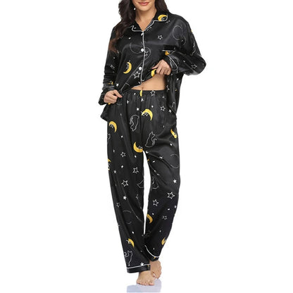 Women’s Long Sleeve Satin Pajama Set