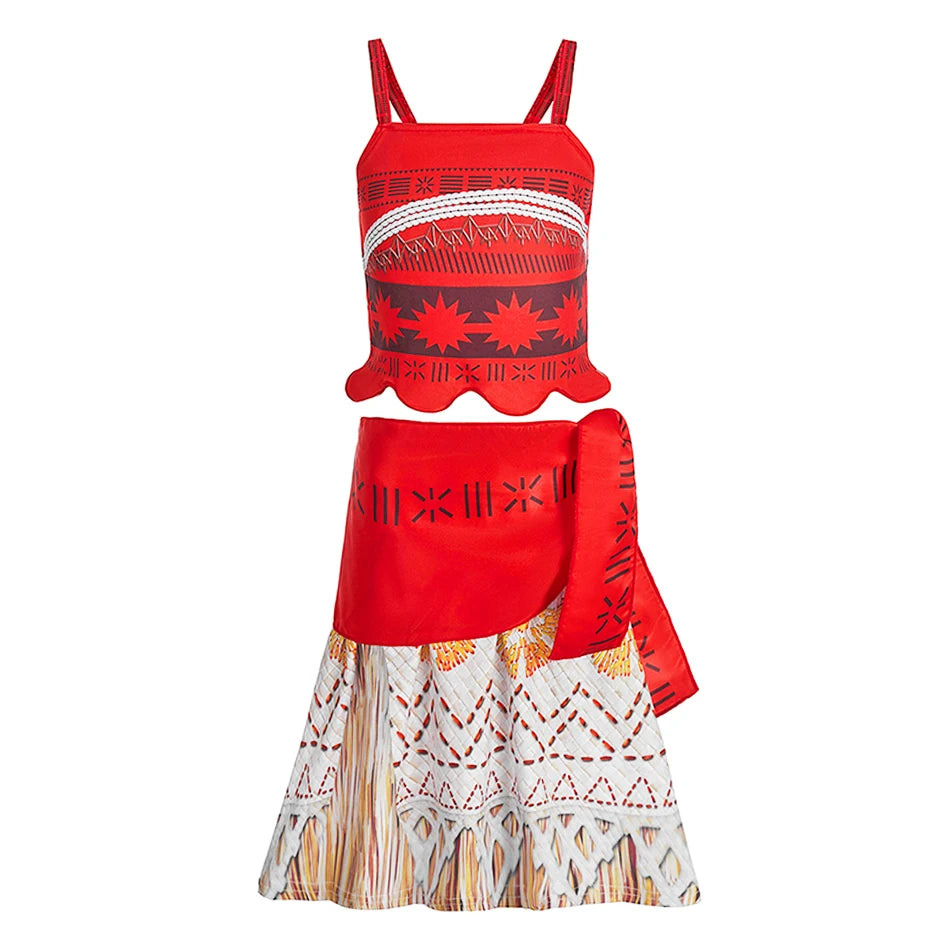 Children's Moana Tribal Style Costume - Princess Halloween Dress