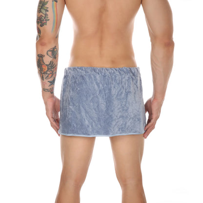 CLEVER-MENMODE Wearable Towel Pants - Fluffy Pajamas & Sauna Nightwear