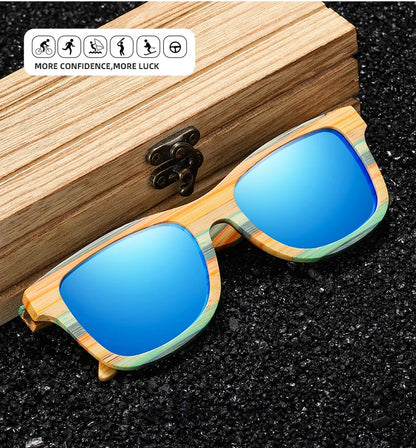 GENEVIEVE Customizable Bamboo Polarized Sunglasses