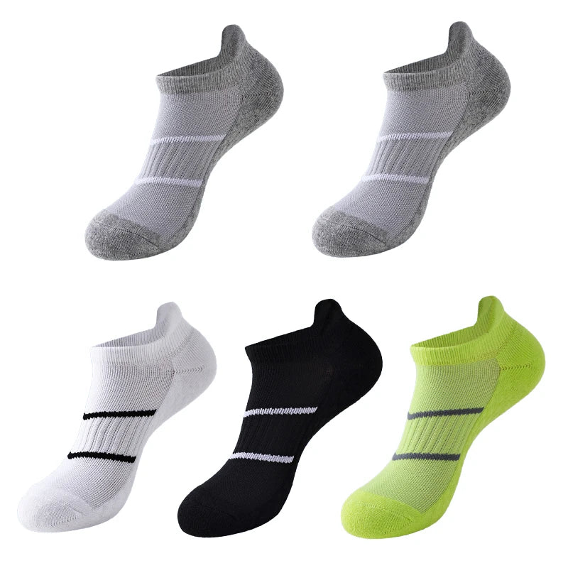 5 Pairs Men's Polyester Cotton Ankle Socks Series 2