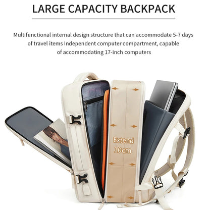 Travel Backpack for Men & Women | Large Capacity, Expandable Bag