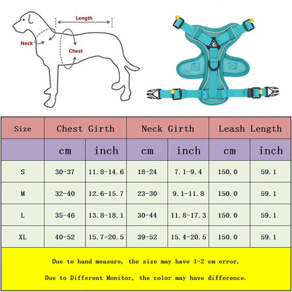 Adjustable Dog Harness and Leash Set