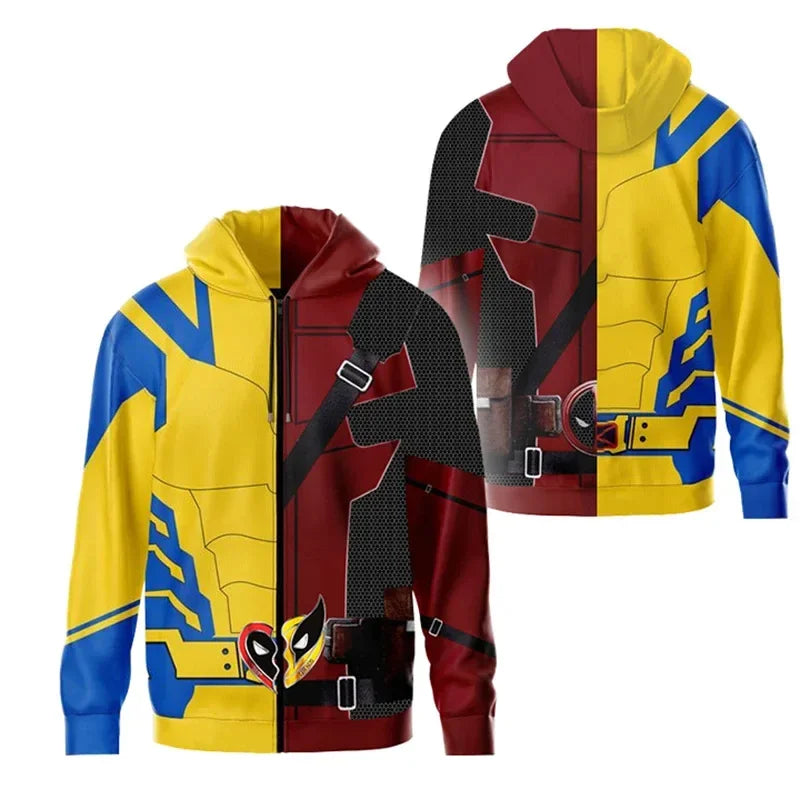 Men's Deadpool Wolverine Cosplay Hoodie