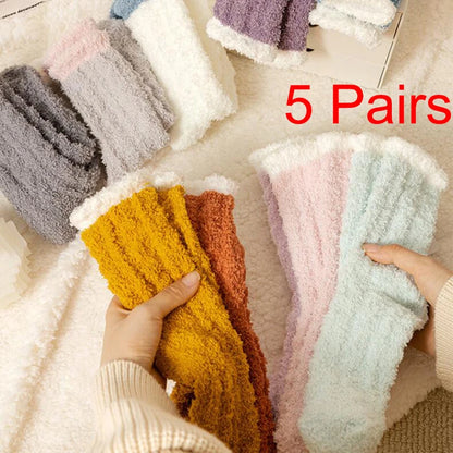 Women Fuzzy Socks (5pairs) Series 2