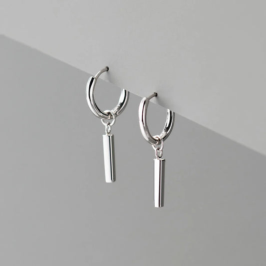 Elegant 925 Silver Needle Simple Hoop Earrings