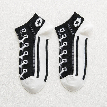 Kawaii Shoe Print Cute Short Sock