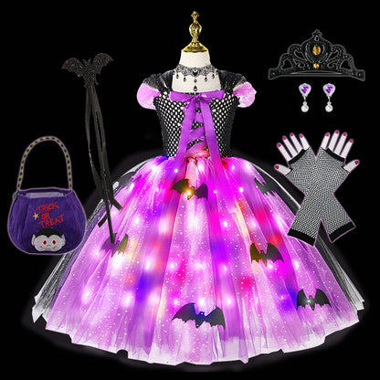 LED Light Up Witch Costume for Girls