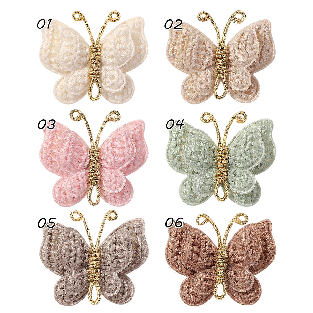 Handmade Crochet Butterfly Hairpins