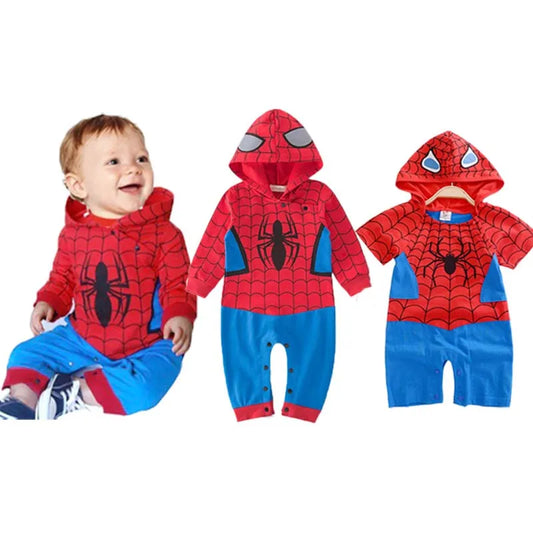 Superhero Spiderman Cosplay Costume Romper for Infants