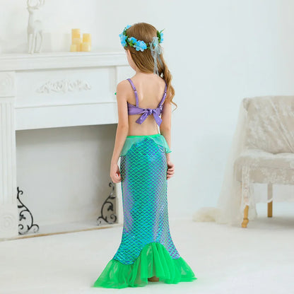 Children's Summer Ariel Mermaid Gown - Sequin Princess Dress