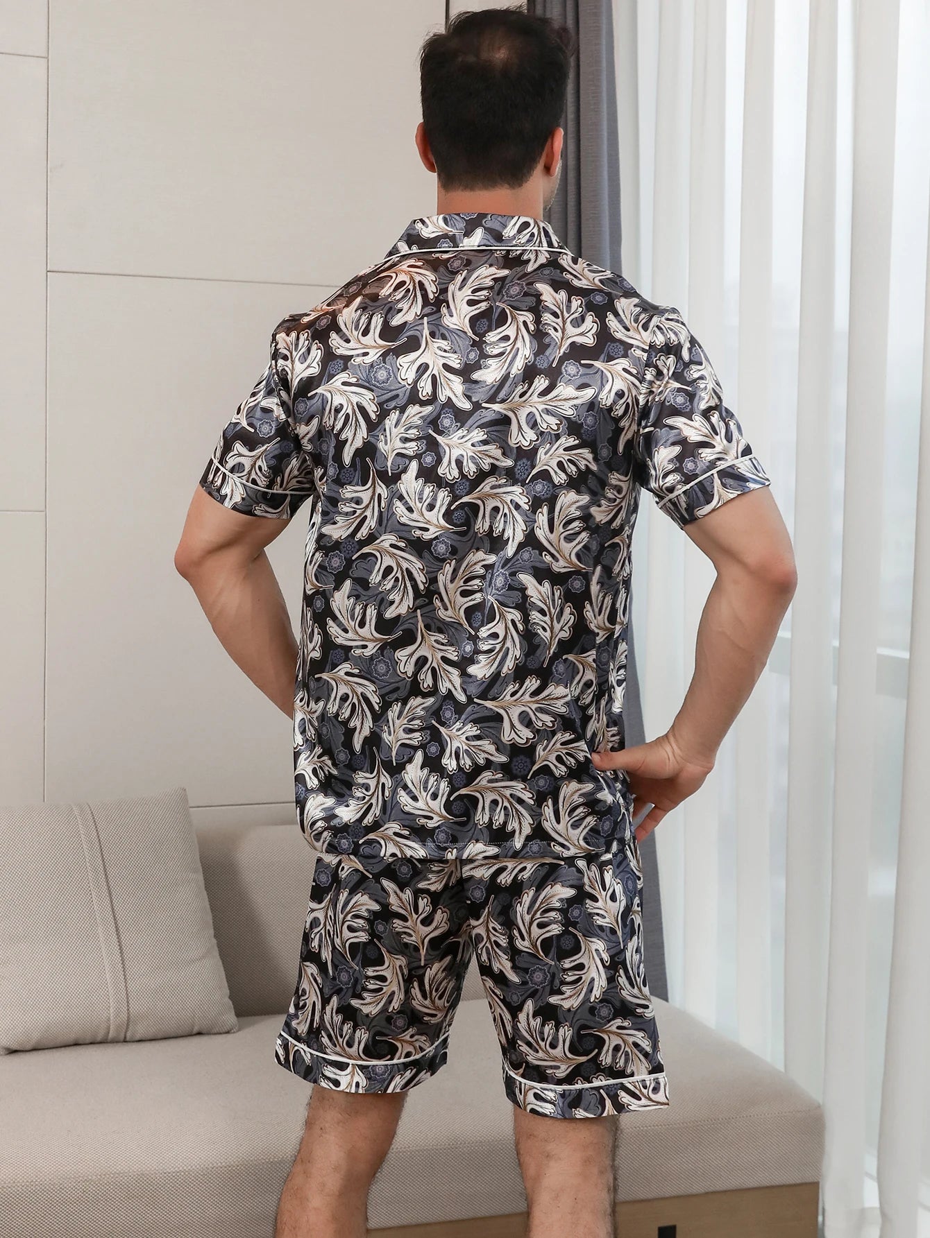 Men's Two-Piece Pajama Set-Comfortable Home Sleepwear