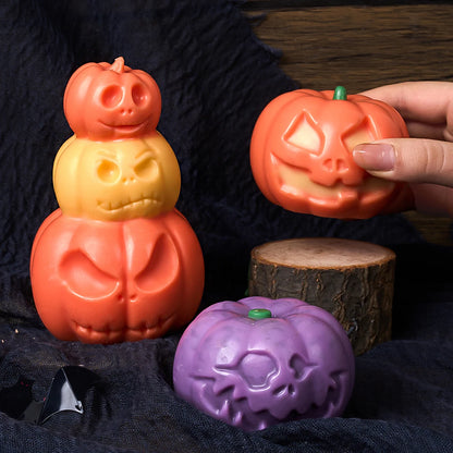 Skull Pumpkin Head Silicone Mold for DIY Halloween Candle, Soap, and Epoxy Crafts