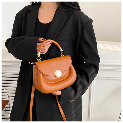 Casual Aesthetic Top-Handle Clutch Handbag