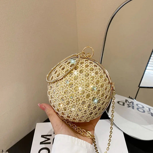 Sparkly Round Evening Purses for Women