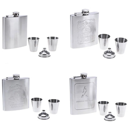 8oz Portable Pocket Hip Flask - Stainless Steel Whisky Flask with Gift Box