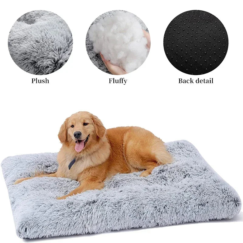 Removable Soft Plush Pet Bed Mat