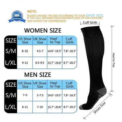 Compression Socks Long Tube Unisex Outdoor Sports