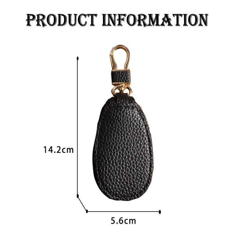 Unisex PU Leather Key Case - Large Capacity Key Holder Wallet