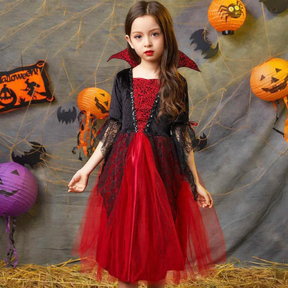 Vampire Ghost Bride Halloween Costume for Kids