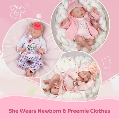 Lifelike Reborn Baby Doll - Poseable Vinyl Newborn Doll