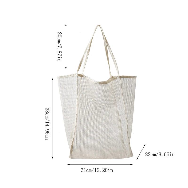 Women's Transparent Mesh Shopping Tote