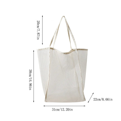 Women's Transparent Mesh Shopping Tote