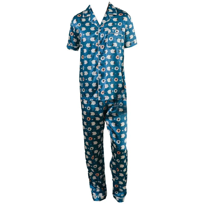 Men's Two-Piece Sleepwear Set –  Sheep Pattern Pants