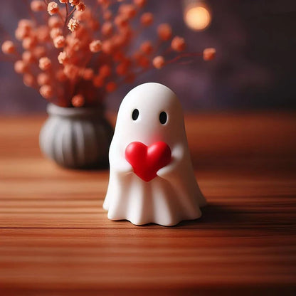 Cute Ghost Statue with Middle Finger