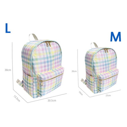 New Design Plaid Preppy Backpack | Teen Girls' Back-to-School & Travel Bag