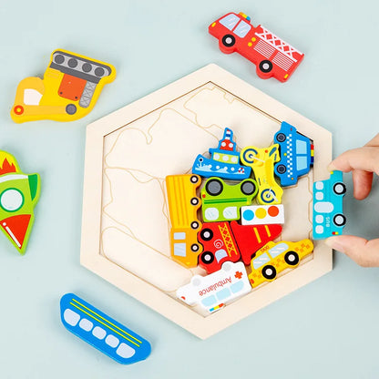 Wooden Puzzles for Toddlers – Color & Stacking Blocks