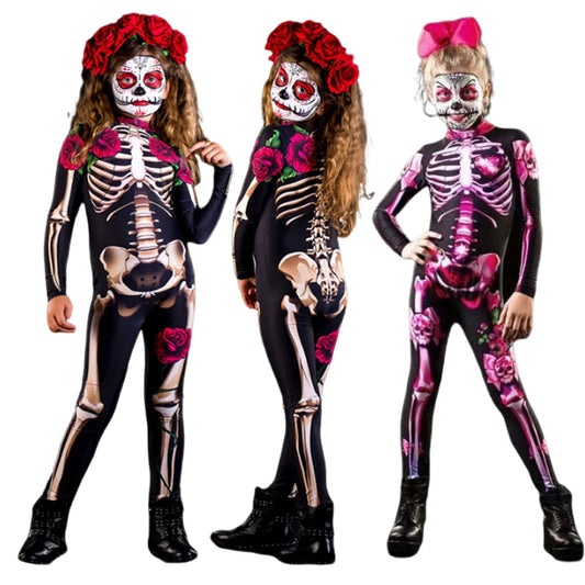 Skeleton Girl Halloween Jumpsuit