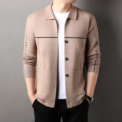 Men's Spring and Autumn Casual Knitted Cardigan