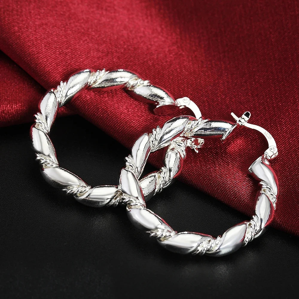 High Quality 925 Sterling Silver Hoop Earrings for Women