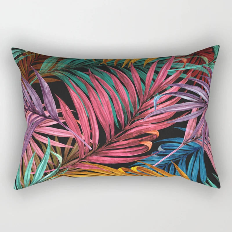 Tropical Flowers Bed Pillow Case – 50x30cm Travel & Bedroom Cover