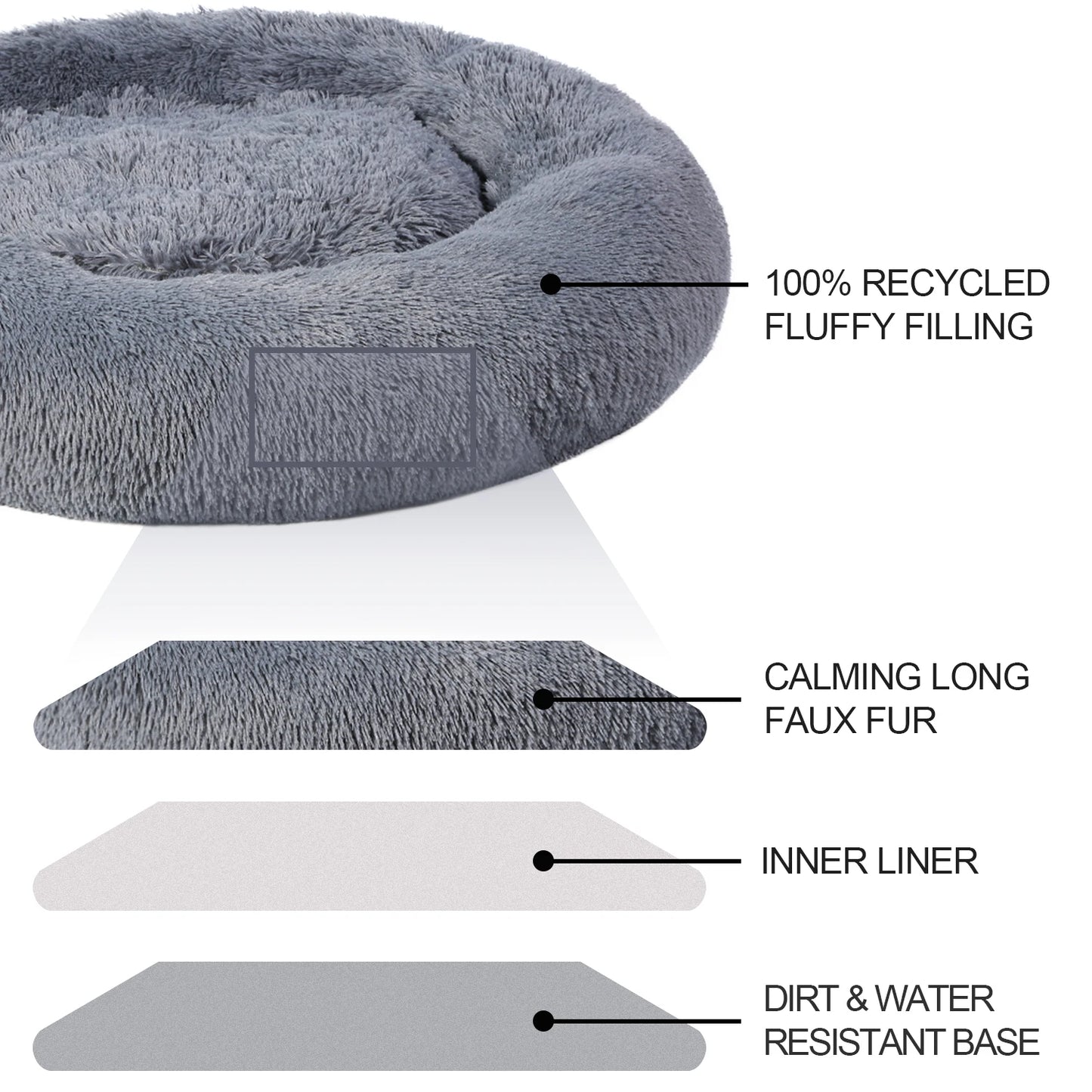 Luxe Plush Dog Bed Sofa - Removable, Washable, Large Pet Bed