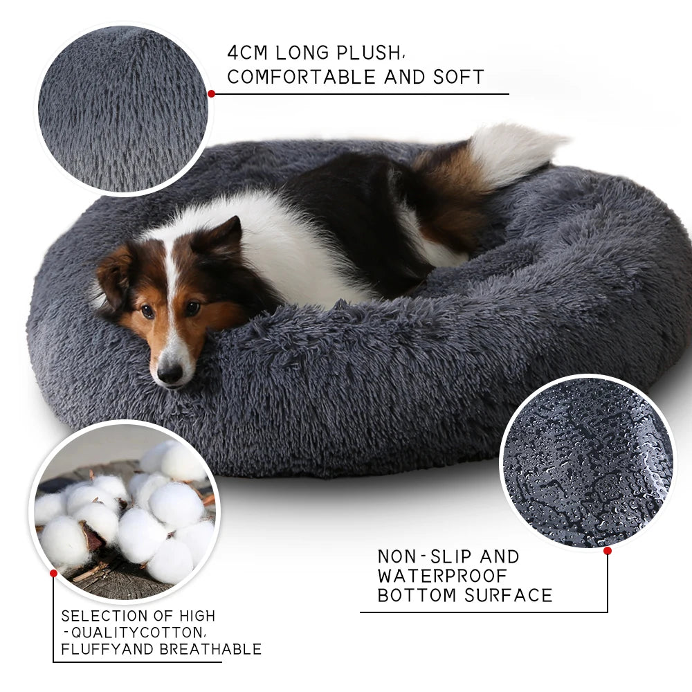 Luxe Plush Dog Bed Sofa - Removable, Washable, Large Pet Bed