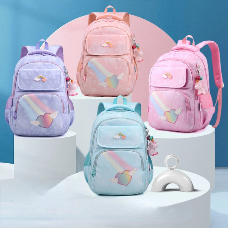 Large-Capacity Princess Nylon School Backpack