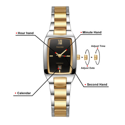 Luxury Stainless Steel Bracelet Wristwatch for Ladies