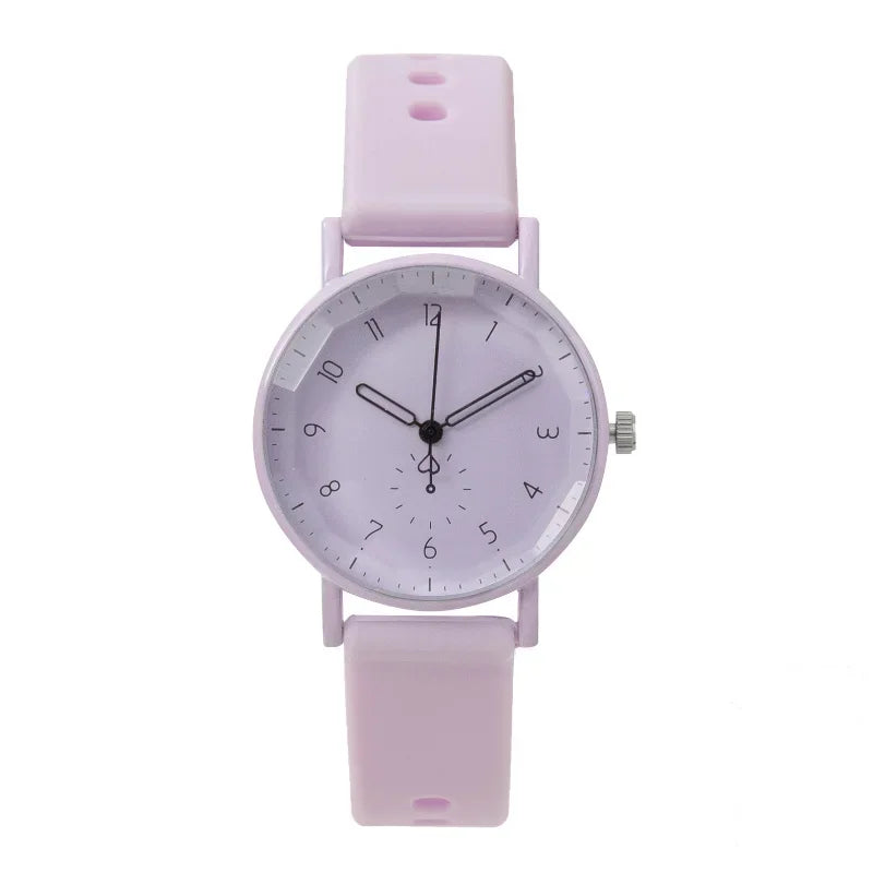 Women's Silicone Strap Quartz Watch - Fashion Student Sports