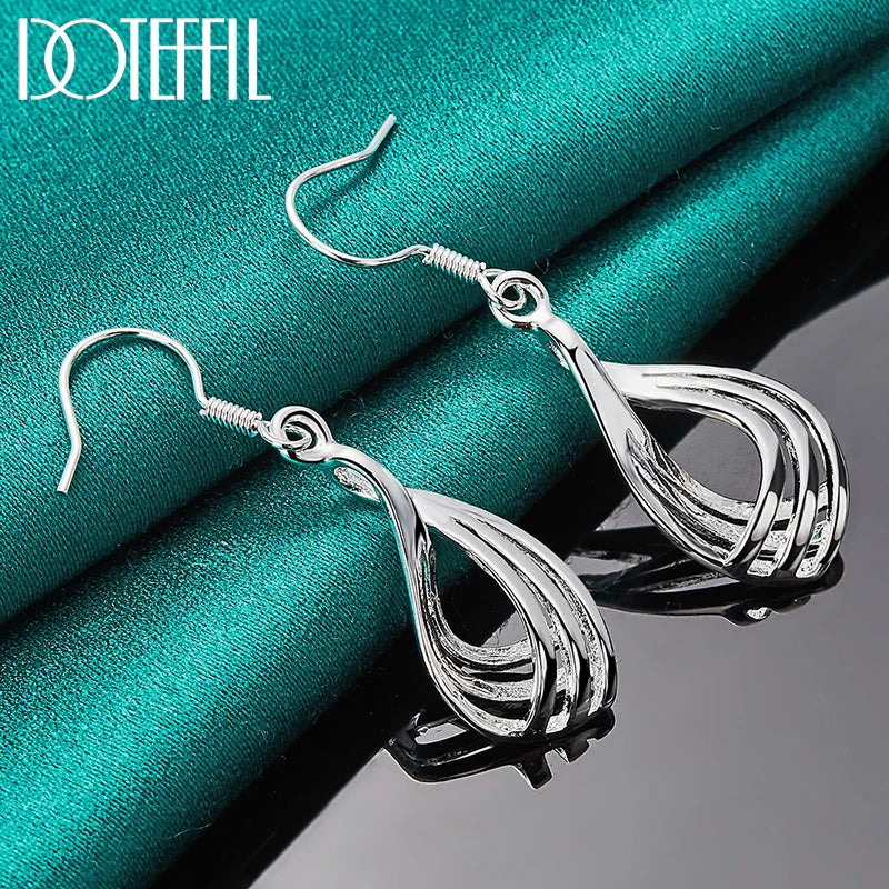 925 Sterling Silver Water Drop Earrings