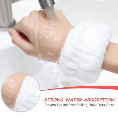 Microfiber Wrist Washband | Absorbent Wrist Sweatband & Scrunchies for Face Washing