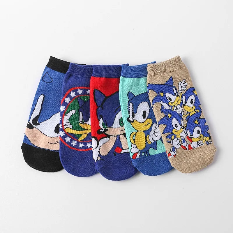 5 Pairs Anime Sonic the Hedgehog Socks