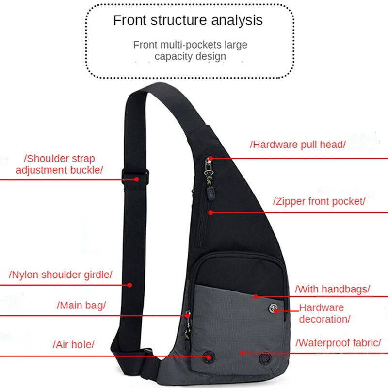 Trendy Casual Shoulder Bag for Men and Women | Travel Sports Outdoor Pack