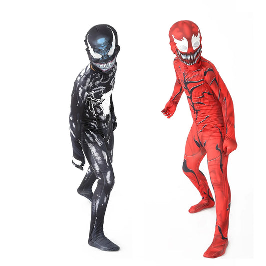 Kids Venom Cosplay Costume Jumpsuit