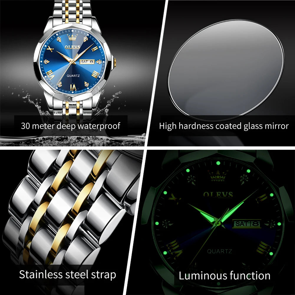 Rhombus Mirror Men's Quartz Watch