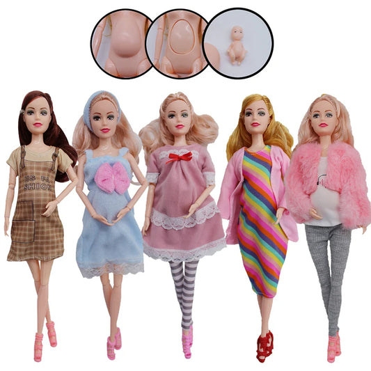 Educational Pregnant Dolls Set – Includes Two Babies and Fashion Accessories