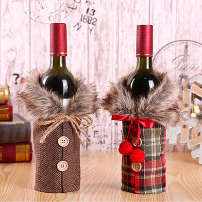 Christmas Wine Bottle Cover - Merry Christmas Home Decoration