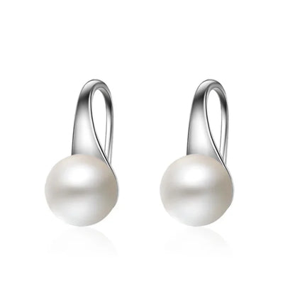 Stunning 925 Silver Needle Earrings with Freshwater Pearls