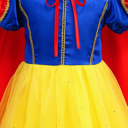 Deluxe Princess Snow White Gown with Cape